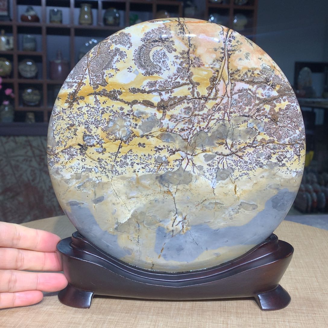 紫砂广西国画石摆件，收藏观赏