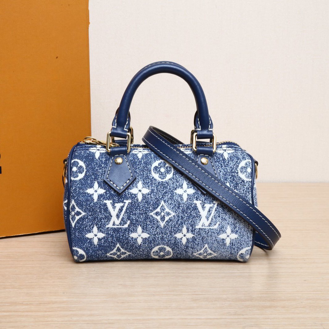 99新 LouisVuitton/路易威登 小花6枫 Speedy Nano 老花 芯片