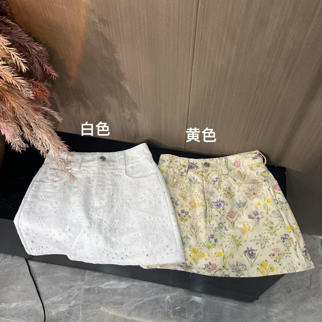 DACPAN-“哈尼宝贝”镂空钩花牛仔短裙 有安全裤2025/盼·PP 529168