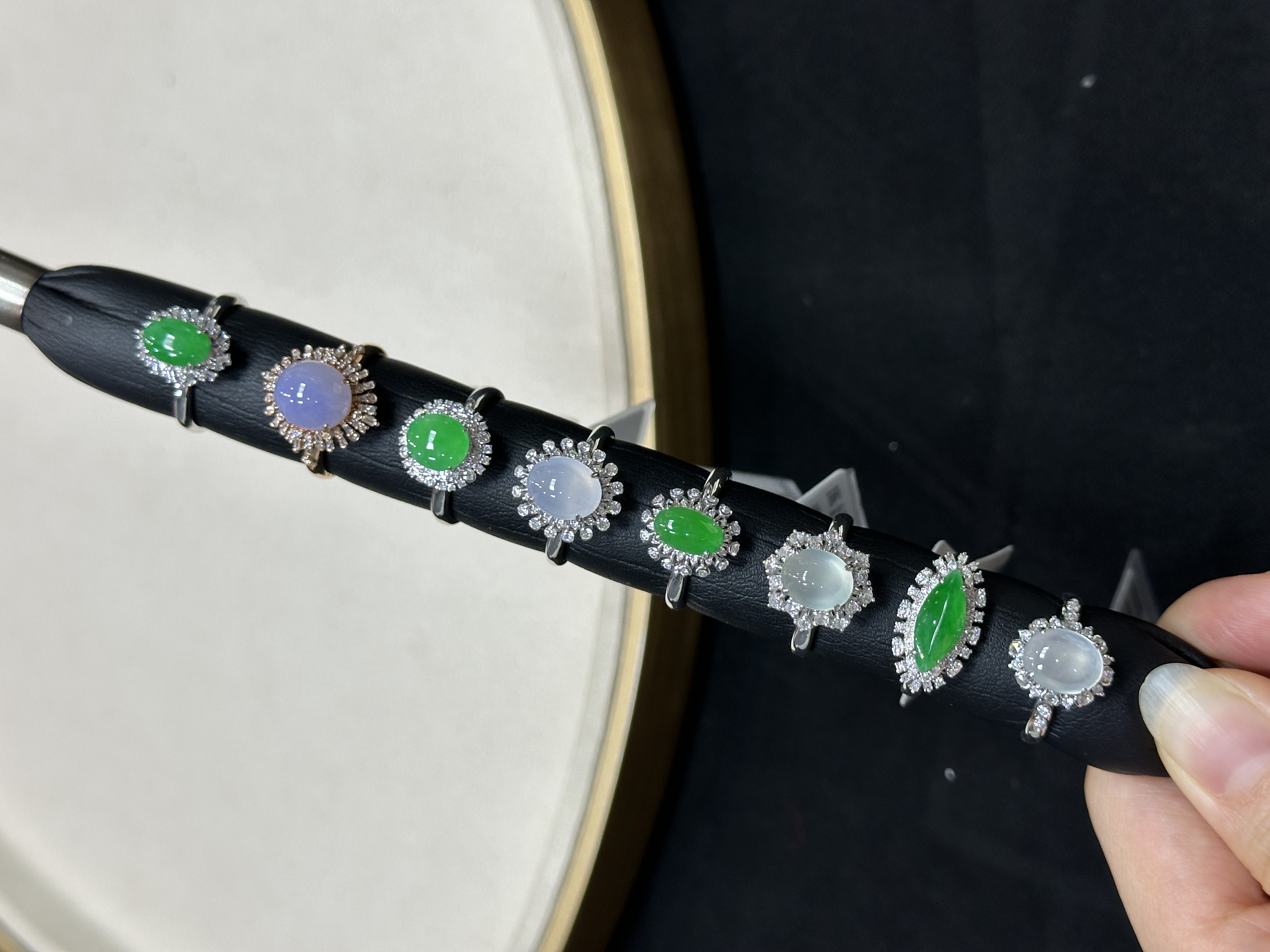 翡翠戒指1件-18K金-多样性发货只发一件-A27-BK|CXQ1