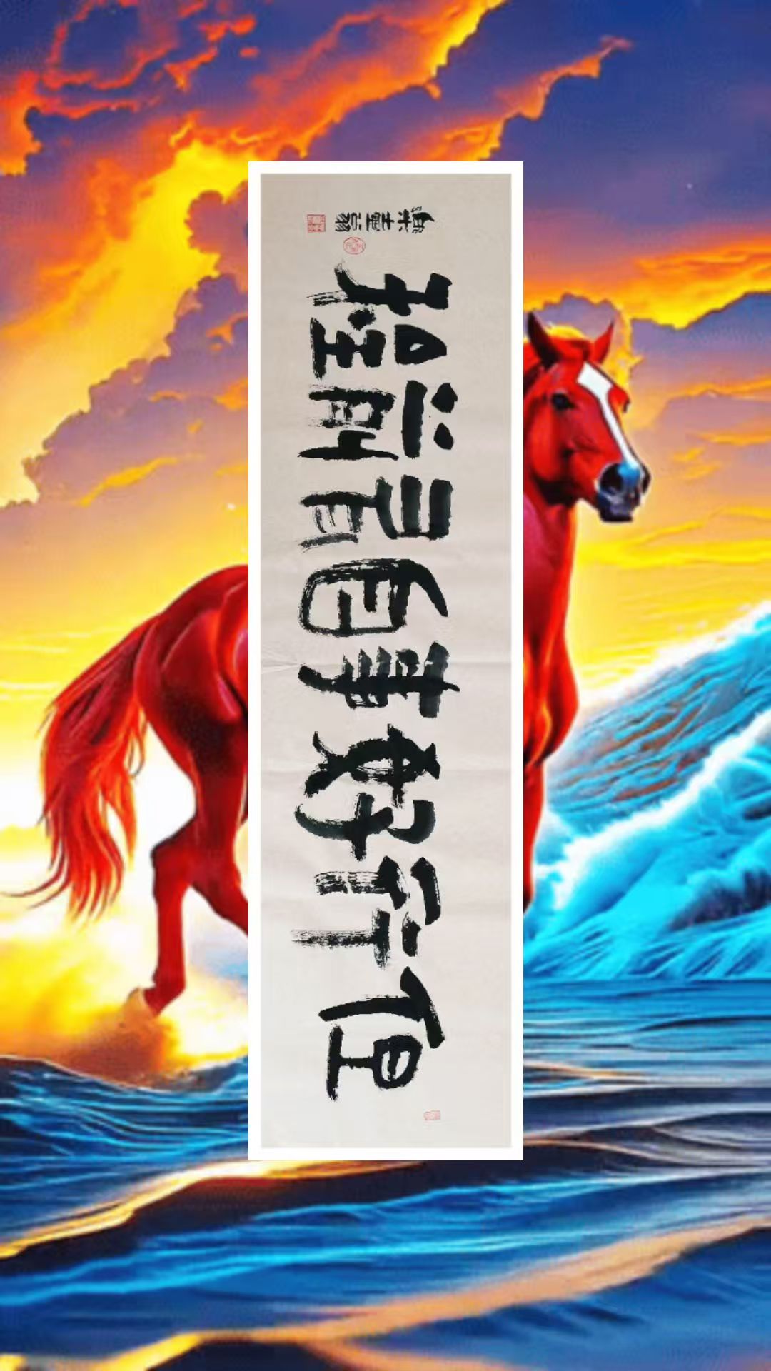 鉴宝专家原迹临摹书法138*68未裱别墅办公室字画摄