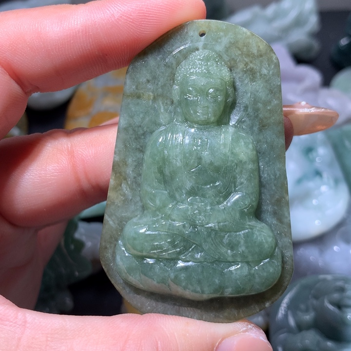 翡翠未镶嵌颈饰保真天然A货翡翠