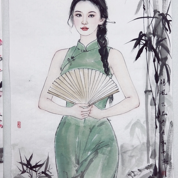 国画郭新雨老师写实人物画