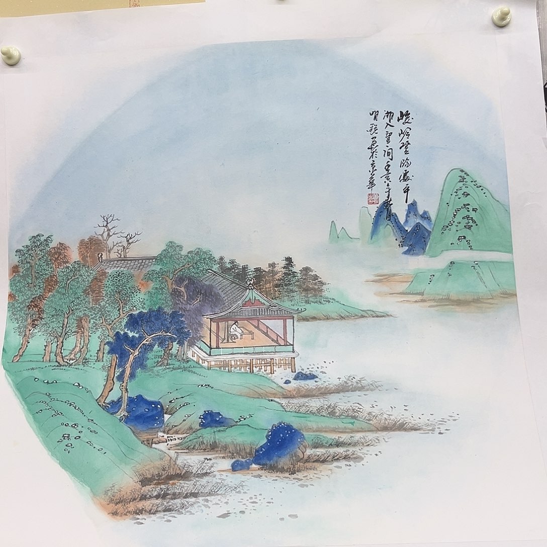 国画手绘国画，精品山水，画心