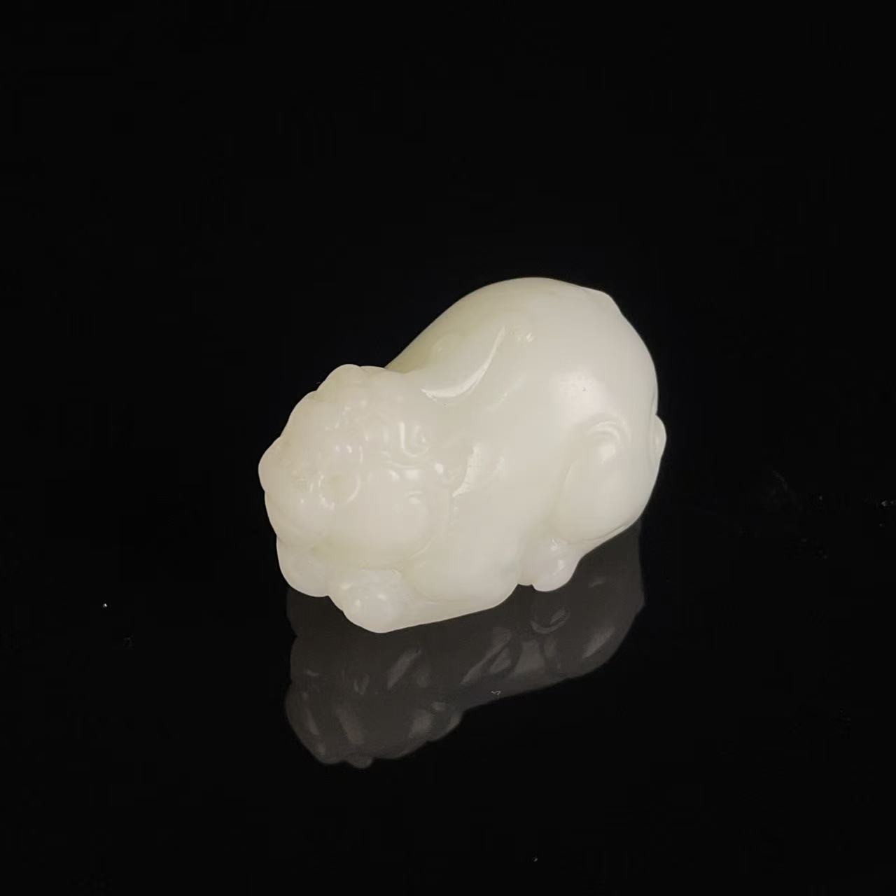 GS611216/民国和田玉貔貅挂件/上海西香记