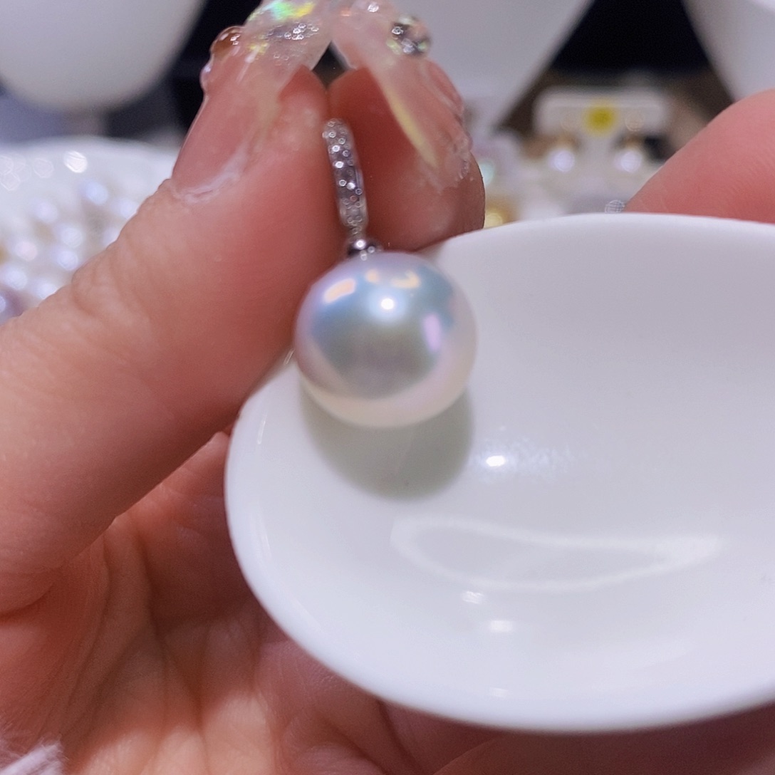 淡水珍珠颈饰银S925镶嵌