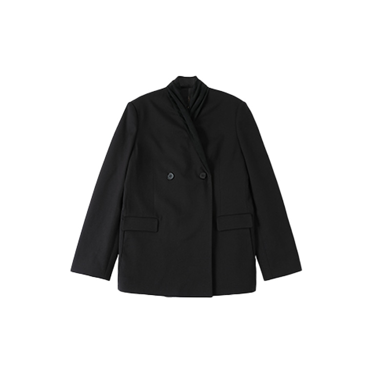 李大琪【软领懒人西装】西服气质黑色小翻领外套女式西装