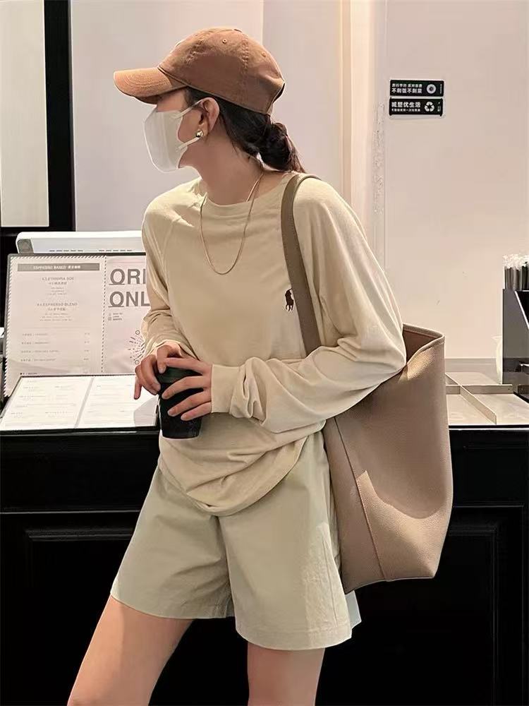 清仓-加绒保暖【刺绣战马】外贸品质-慵懒风宽松显瘦长袖上衣24196