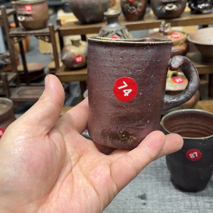 妮****瓷片备前陶瓷茶杯茶盘