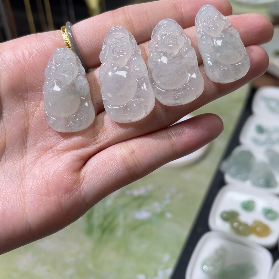 定制翡翠未镶嵌财神多样性发一