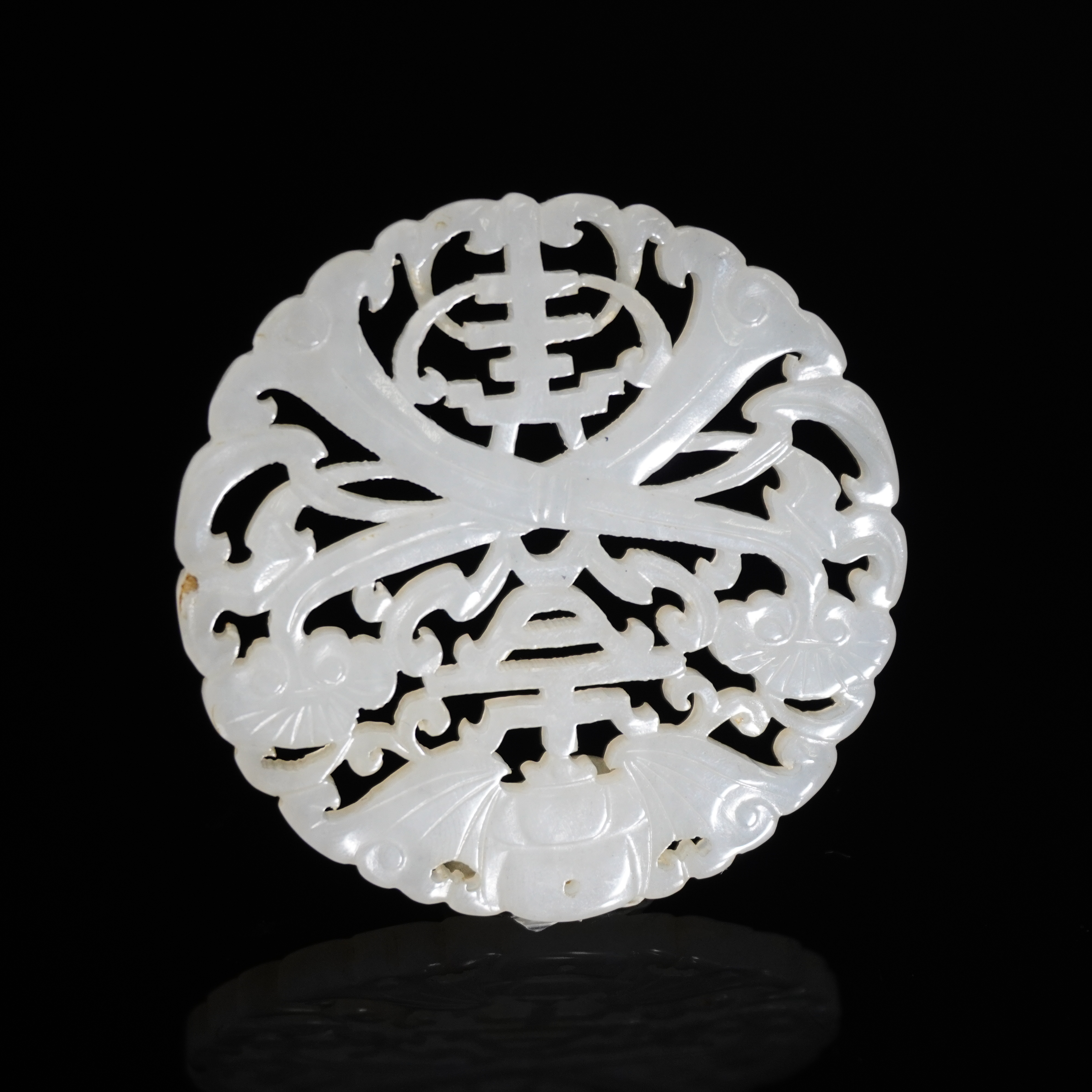 清代和田玉福寿佩/016544/收藏/传承/【友谊文物商店】