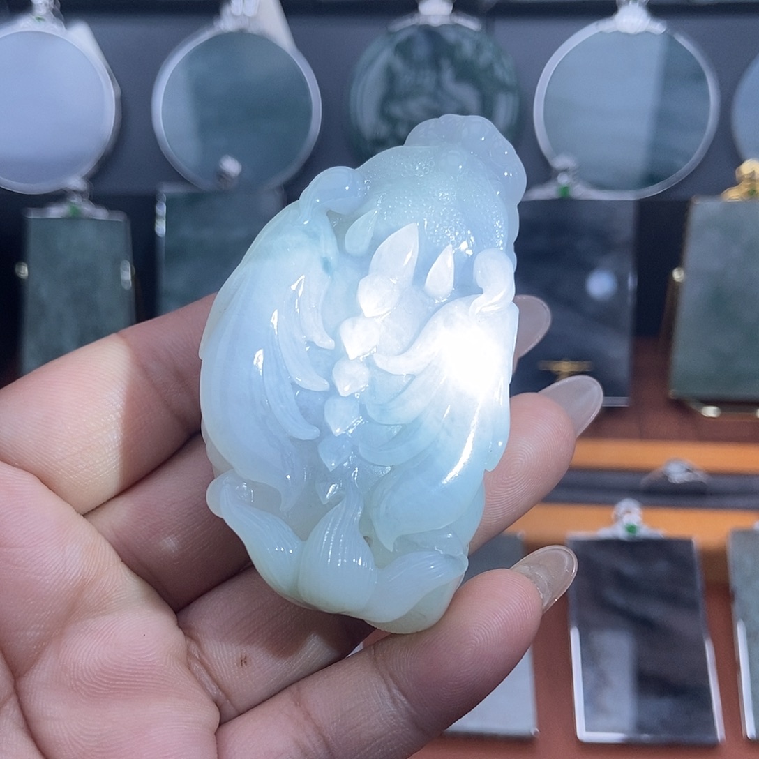 翡翠未镶嵌吊坠(不含链)