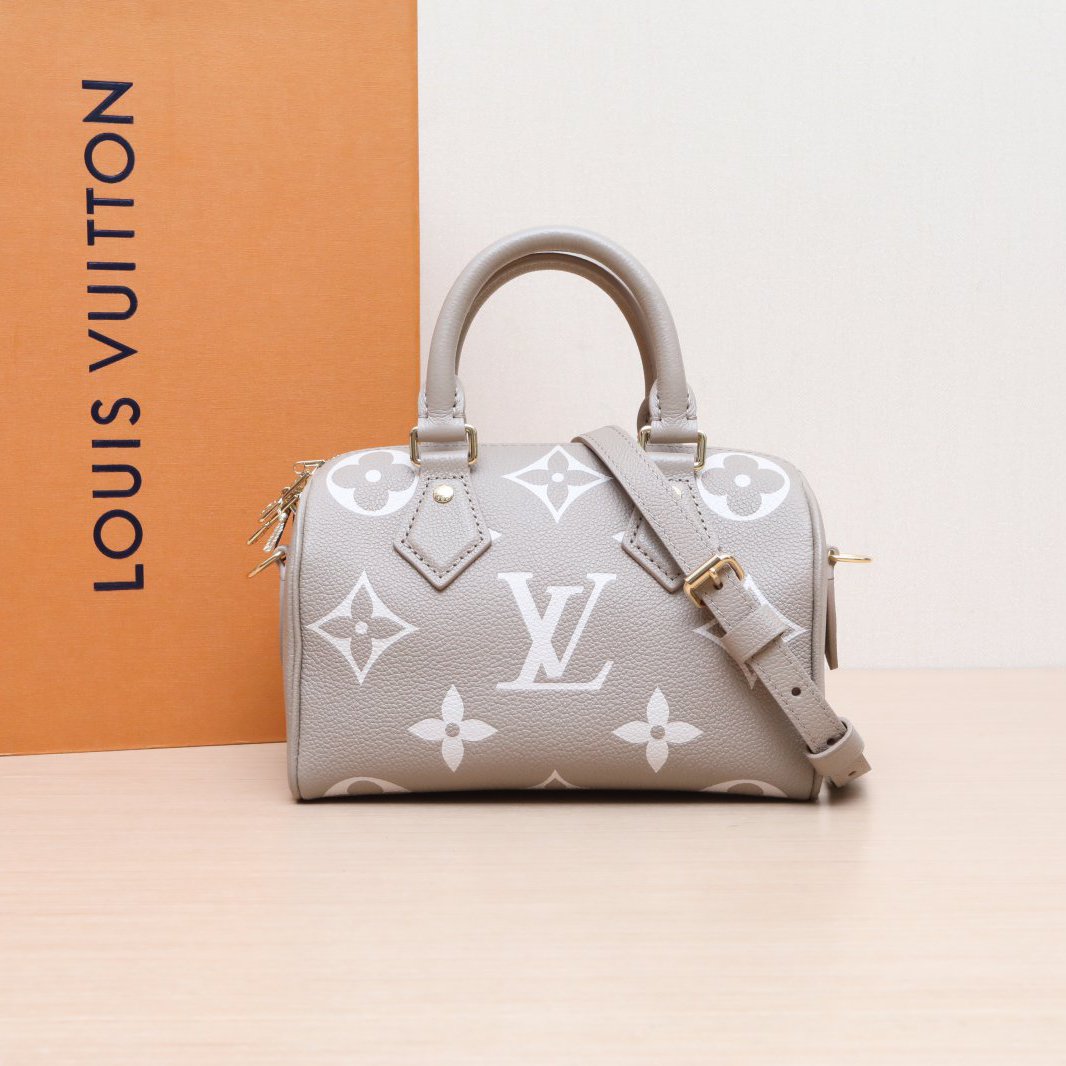 99新 LouisVuitton/路易威登 小花Jerry 5437221 Speedy20 大象灰