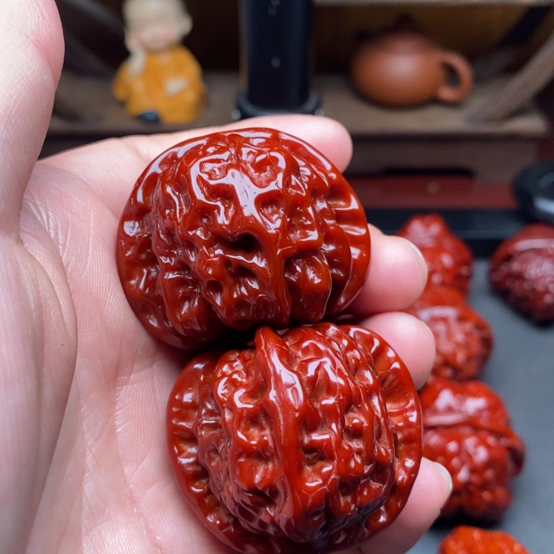 吊坠文玩核桃41白狮子微瑕