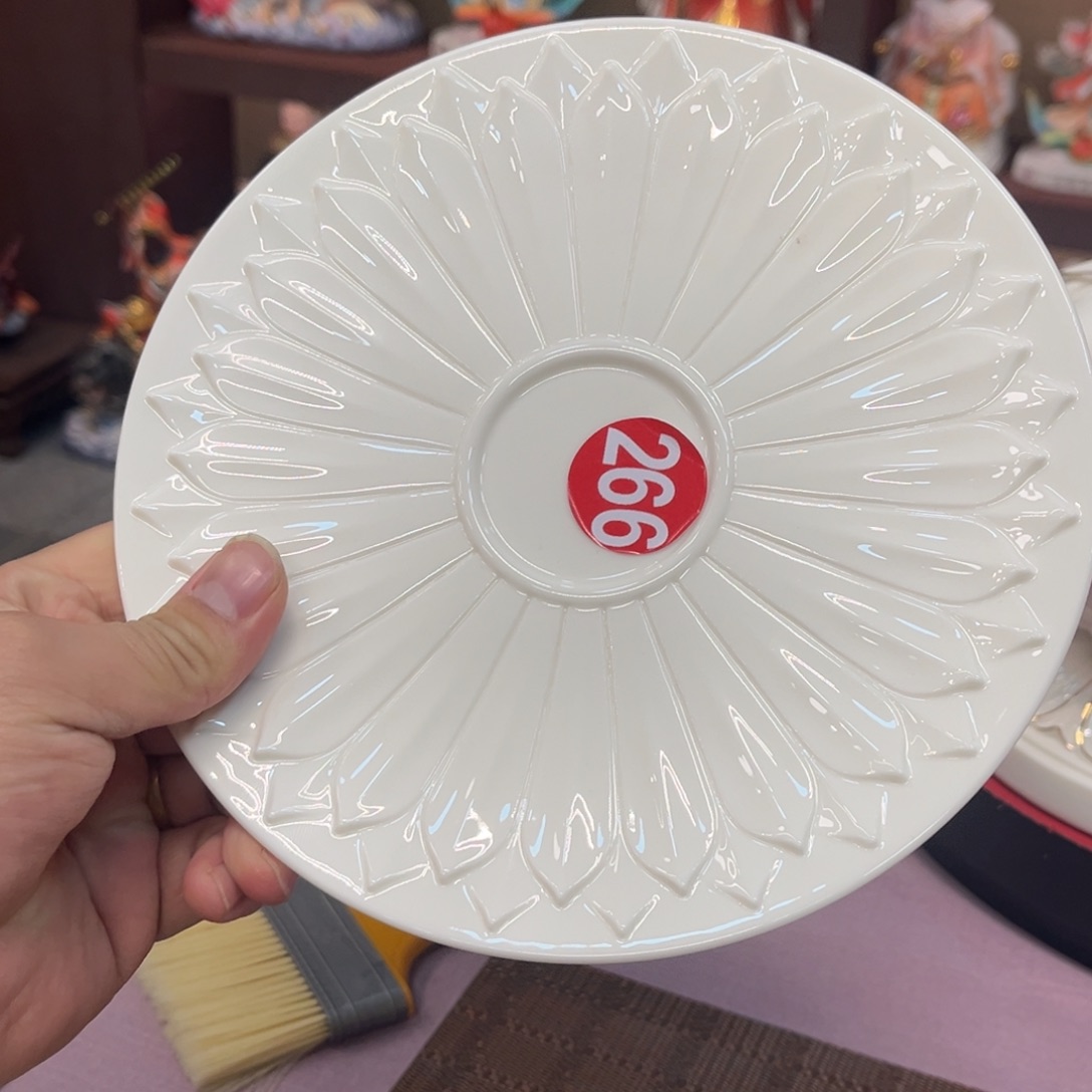 摆件帽**白瓷果盘2个