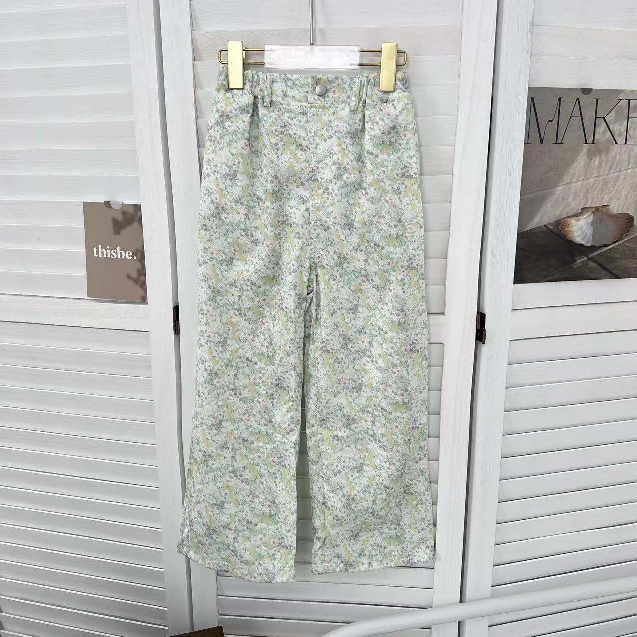 儿童2025夏季新款小清新田园碎花休闲裤B1475