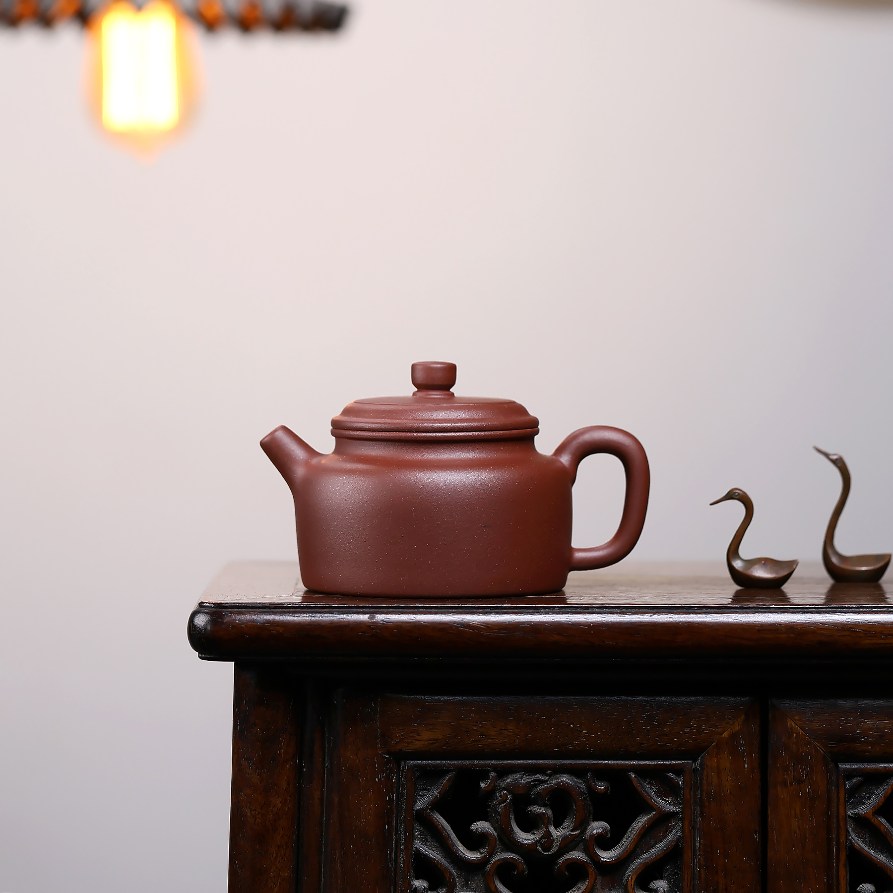 宜兴原矿紫砂紫泥德中包嘴230毫升左右 