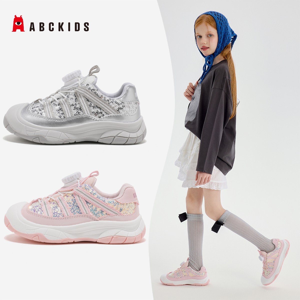 Abckids【工厂店】2025年秋季新款儿童透气时尚休闲鞋SY533603538AX
