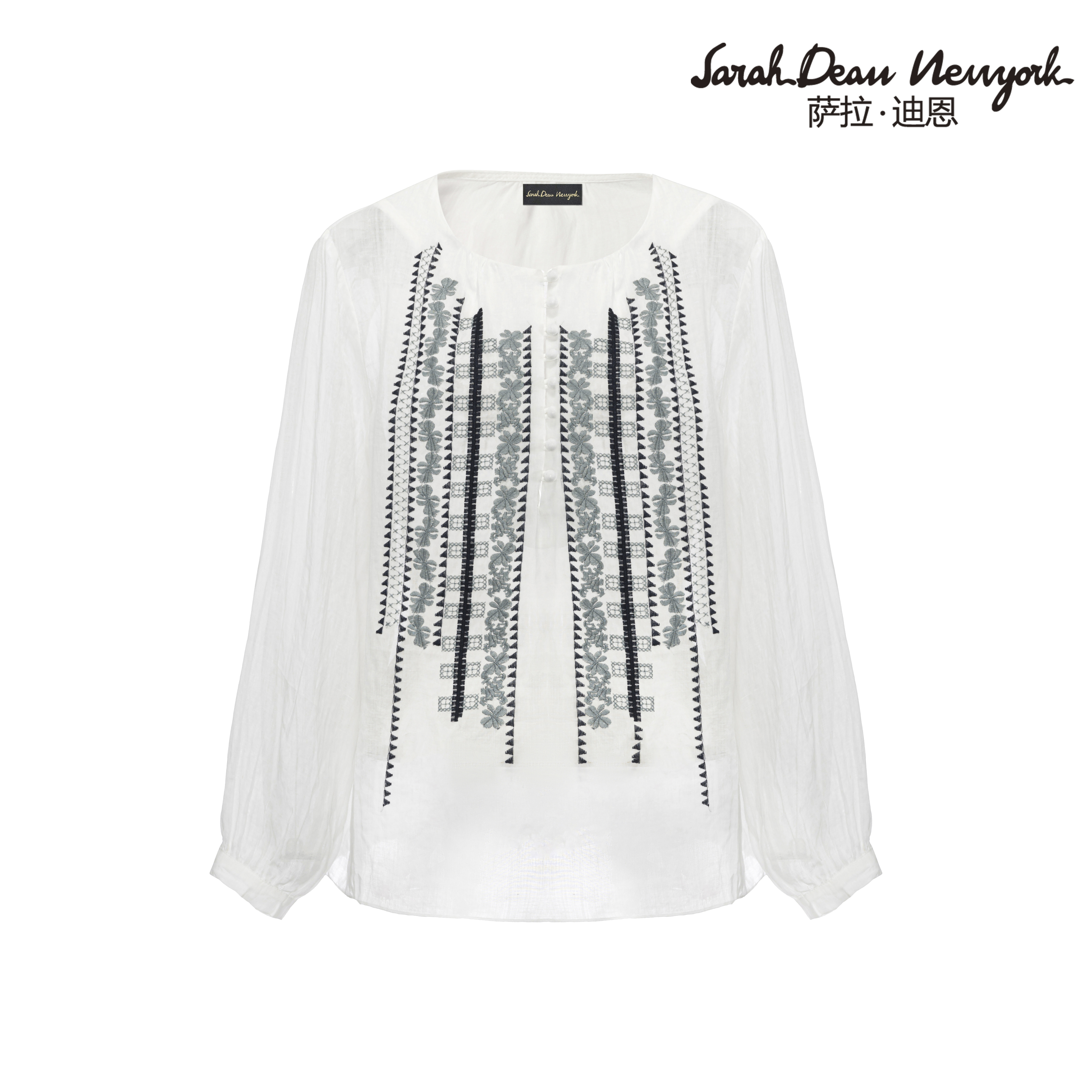 【萨拉迪恩】苎麻时尚百搭高端大牌优雅气质衬衫