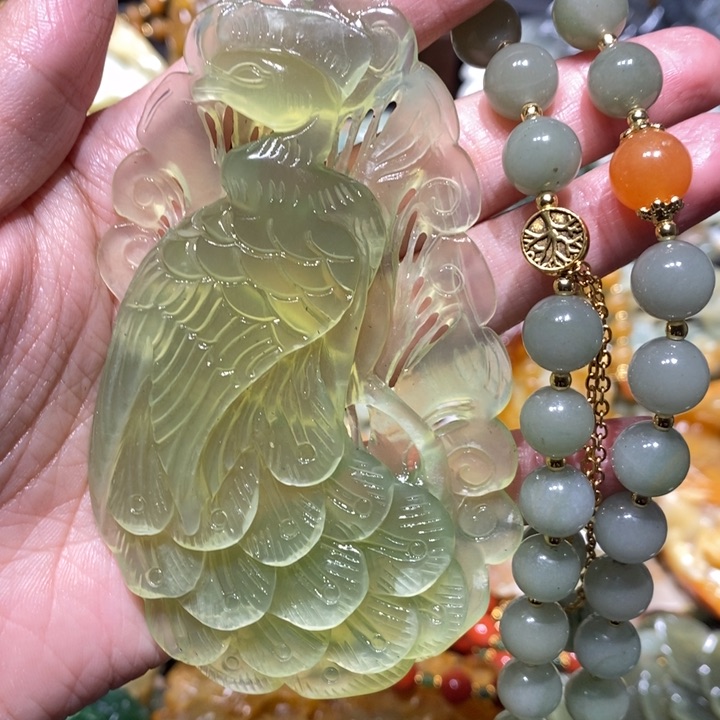岫玉毛衣链未镶嵌