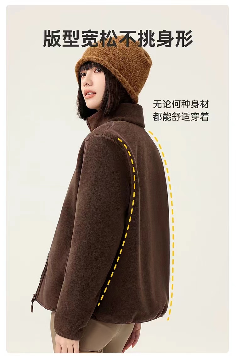 12901加厚摇粒绒防风外套（微微瑕