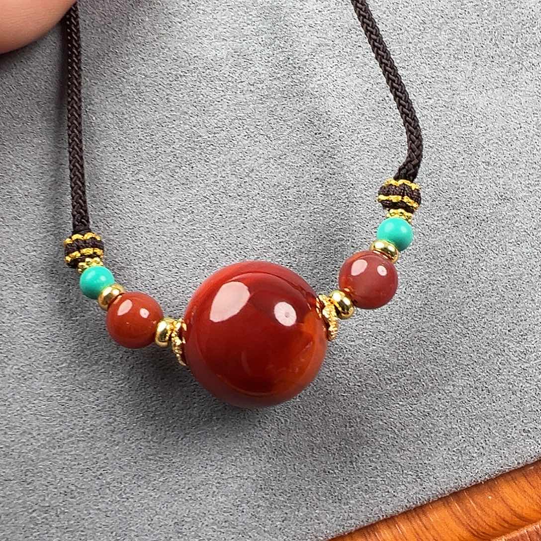 南红玛瑙锁骨链未镶嵌