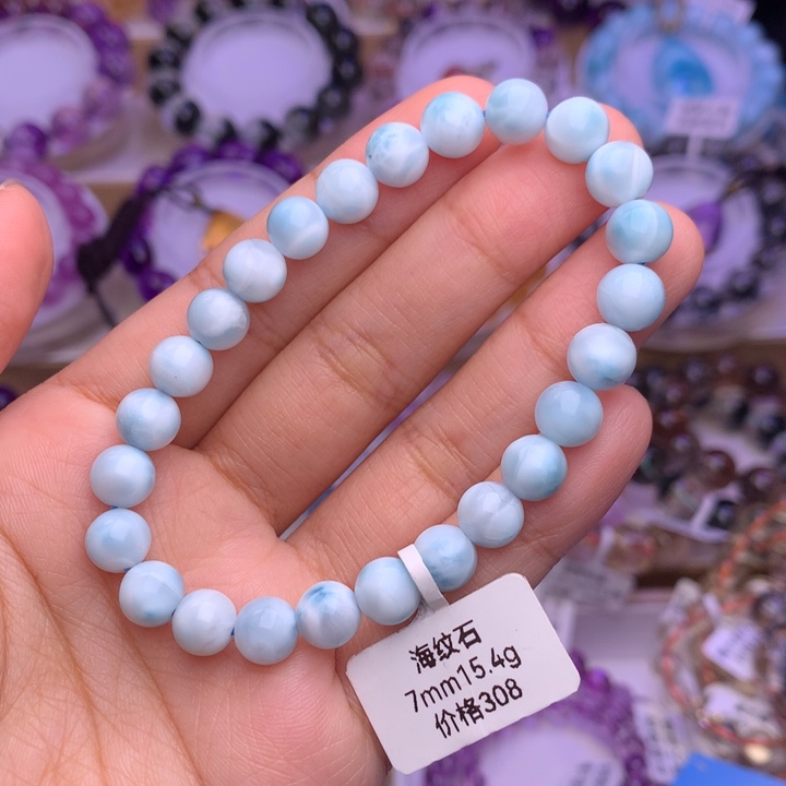 针钠钙石（海纹石）手链未镶嵌