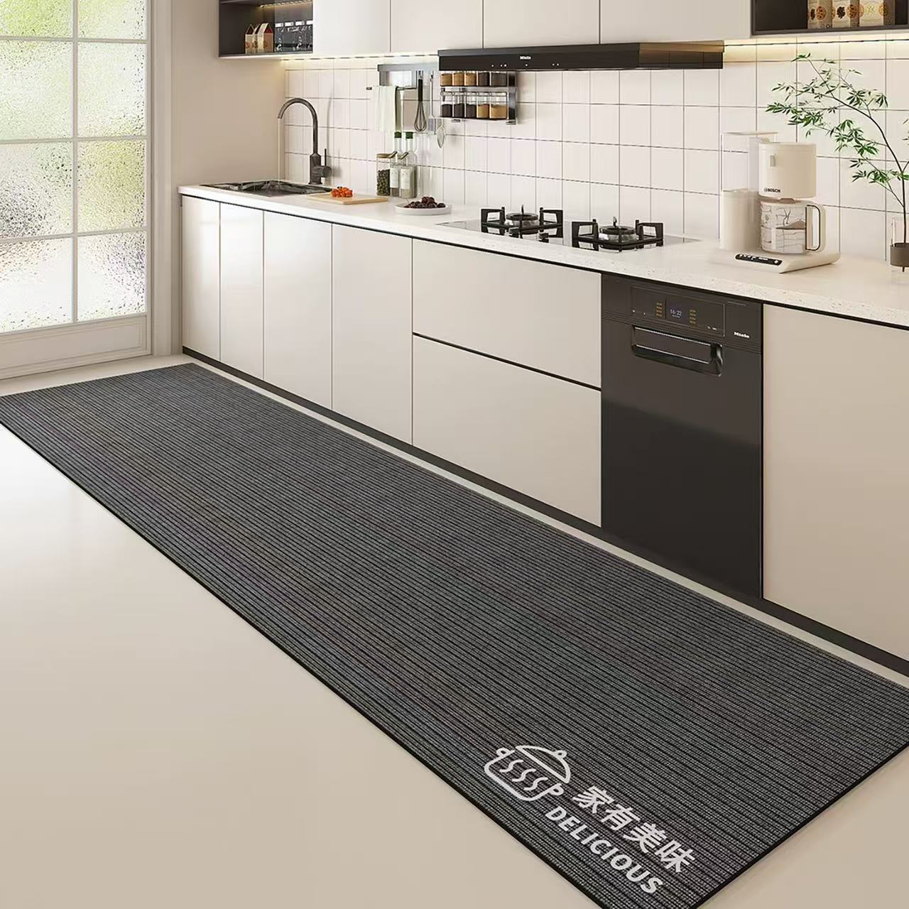 现代简约厨房地垫防滑防油吸水垫子耐脏可擦免洗脚垫耐脏专用地毯