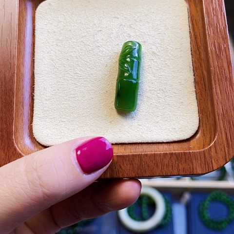 和田玉（碧玉）颈饰未镶嵌