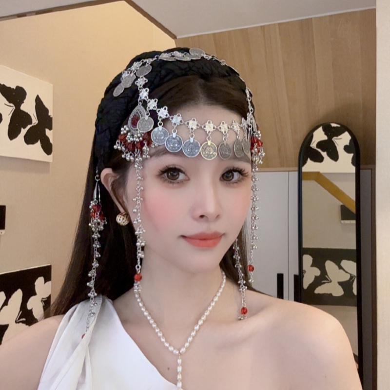 复古风原创设计民族风少女风发箍饰品头饰多层秀禾