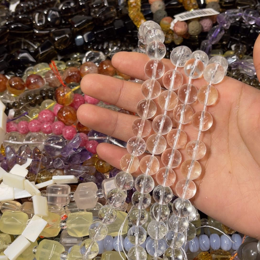 银S925镶嵌紫晶珠宝半成品白水晶卡12