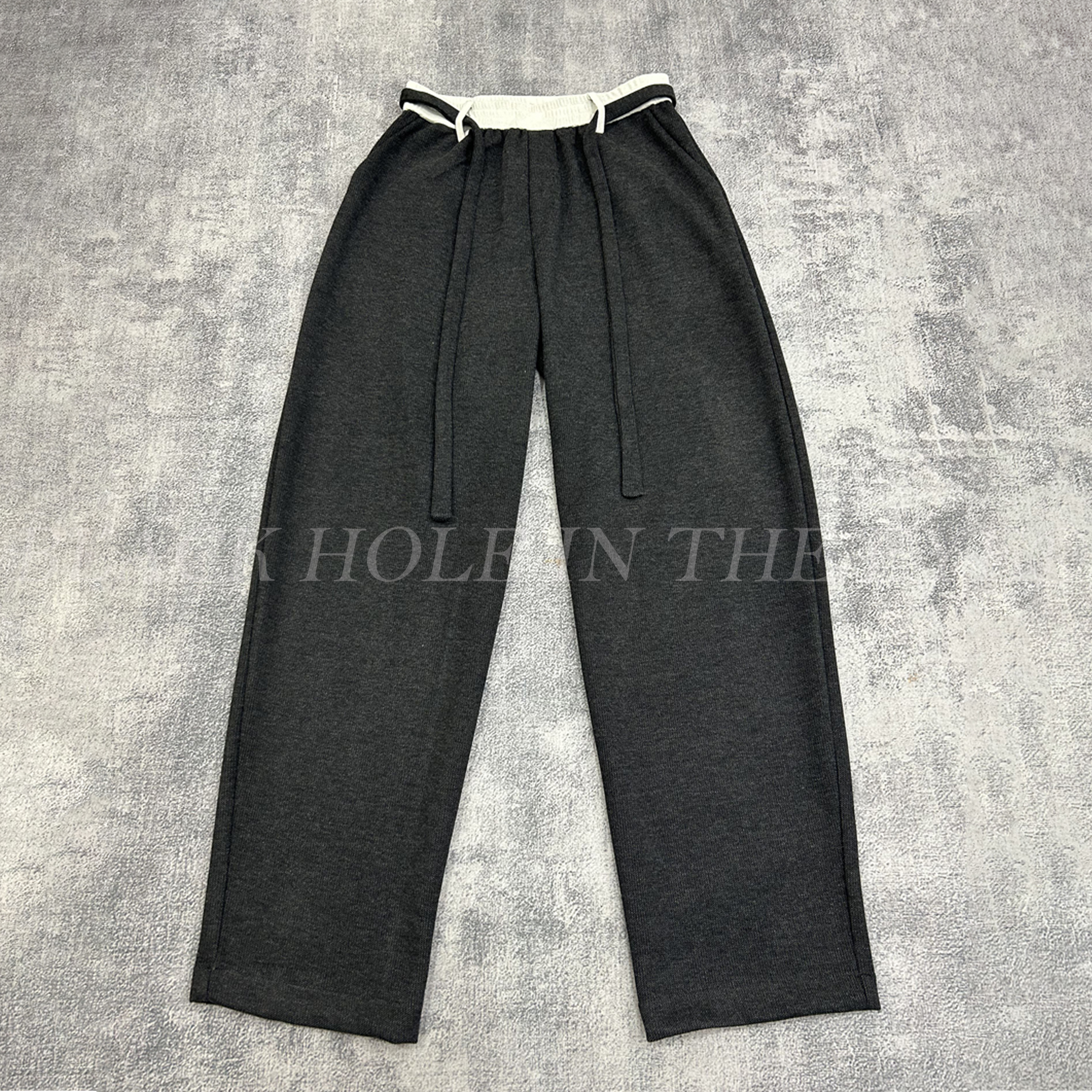 黑洞之眼 《冬日口粮》醋酸绵羊毛混纺！重磅垂感顺滑拼接休闲裤