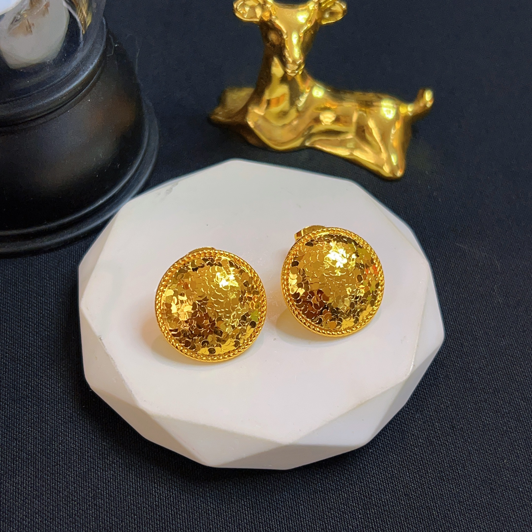 铜合金耳饰 哈尼西牧时尚百搭耳环#0009370