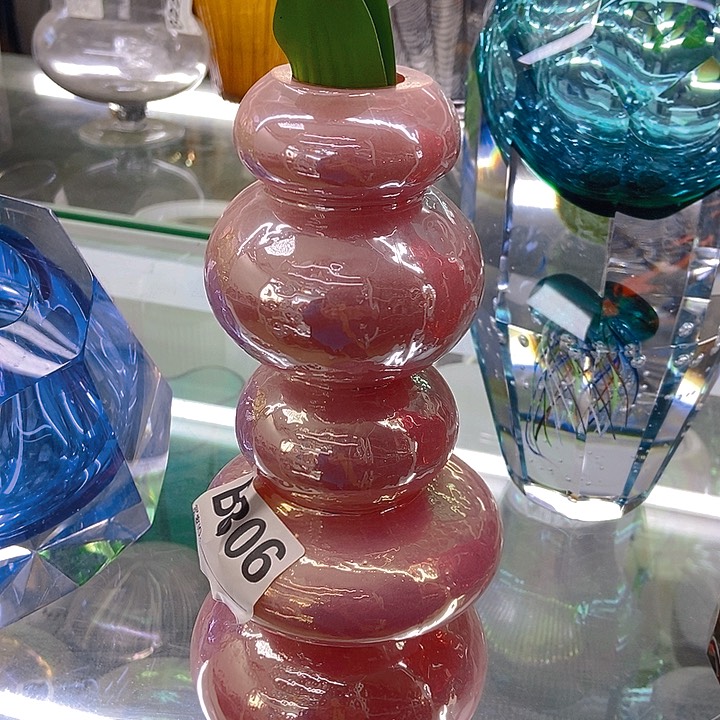 琉璃琉璃花瓶高25口3