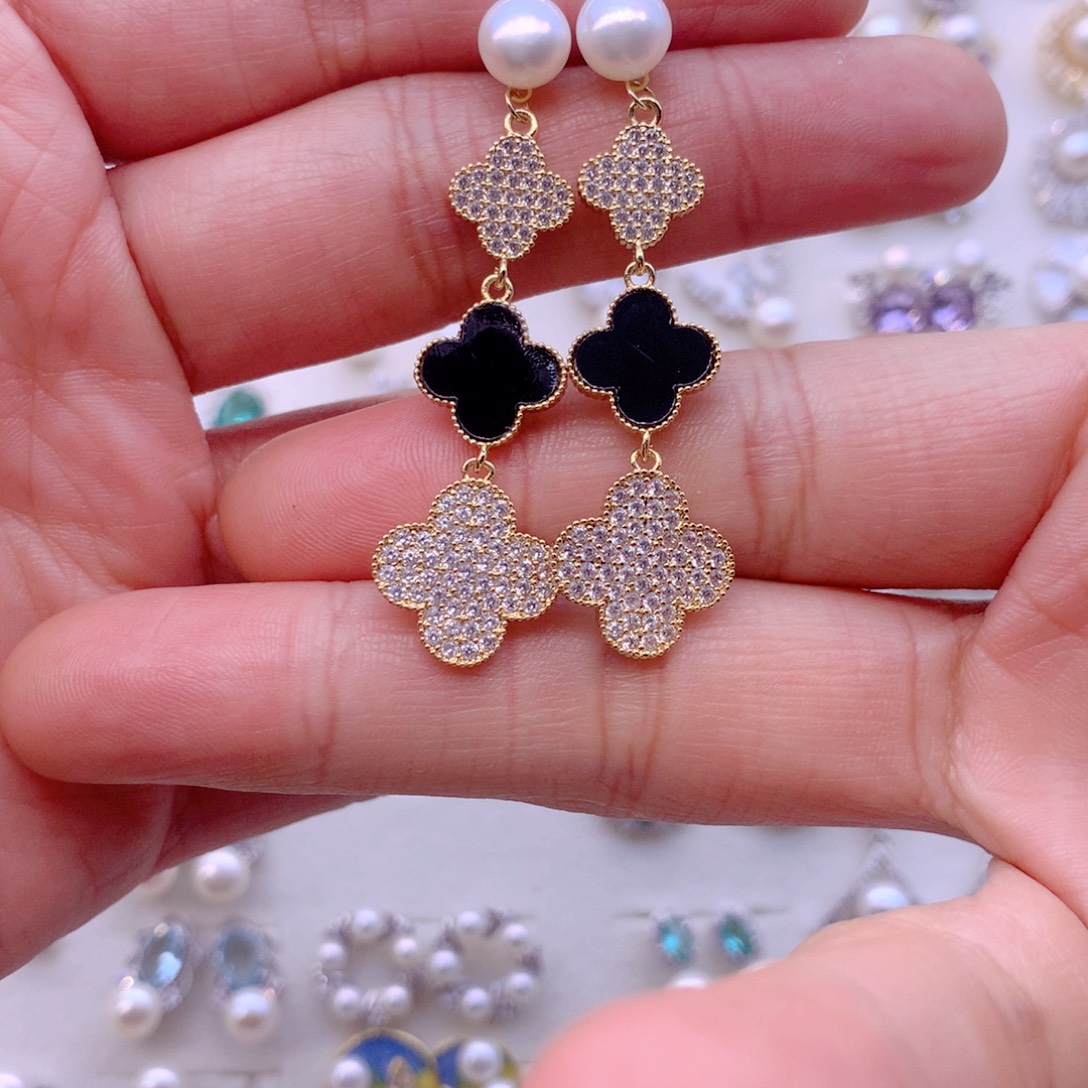 耳饰合金淡水珍珠