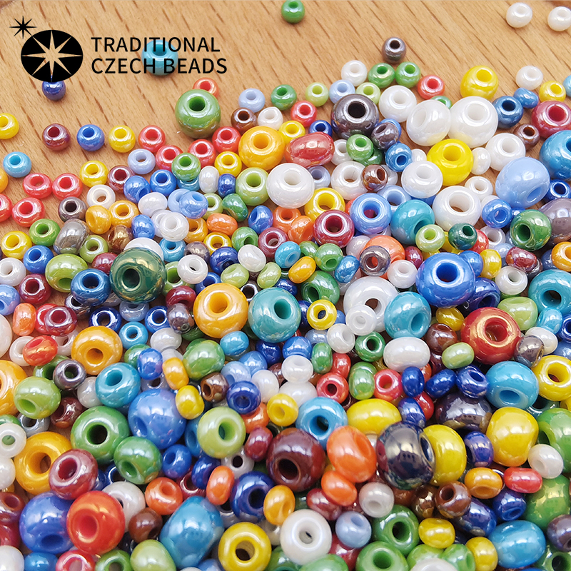 2-4mm捷克宝仕奥莎进口米珠混色油画珠小米珠串珠手工diy饰品配件