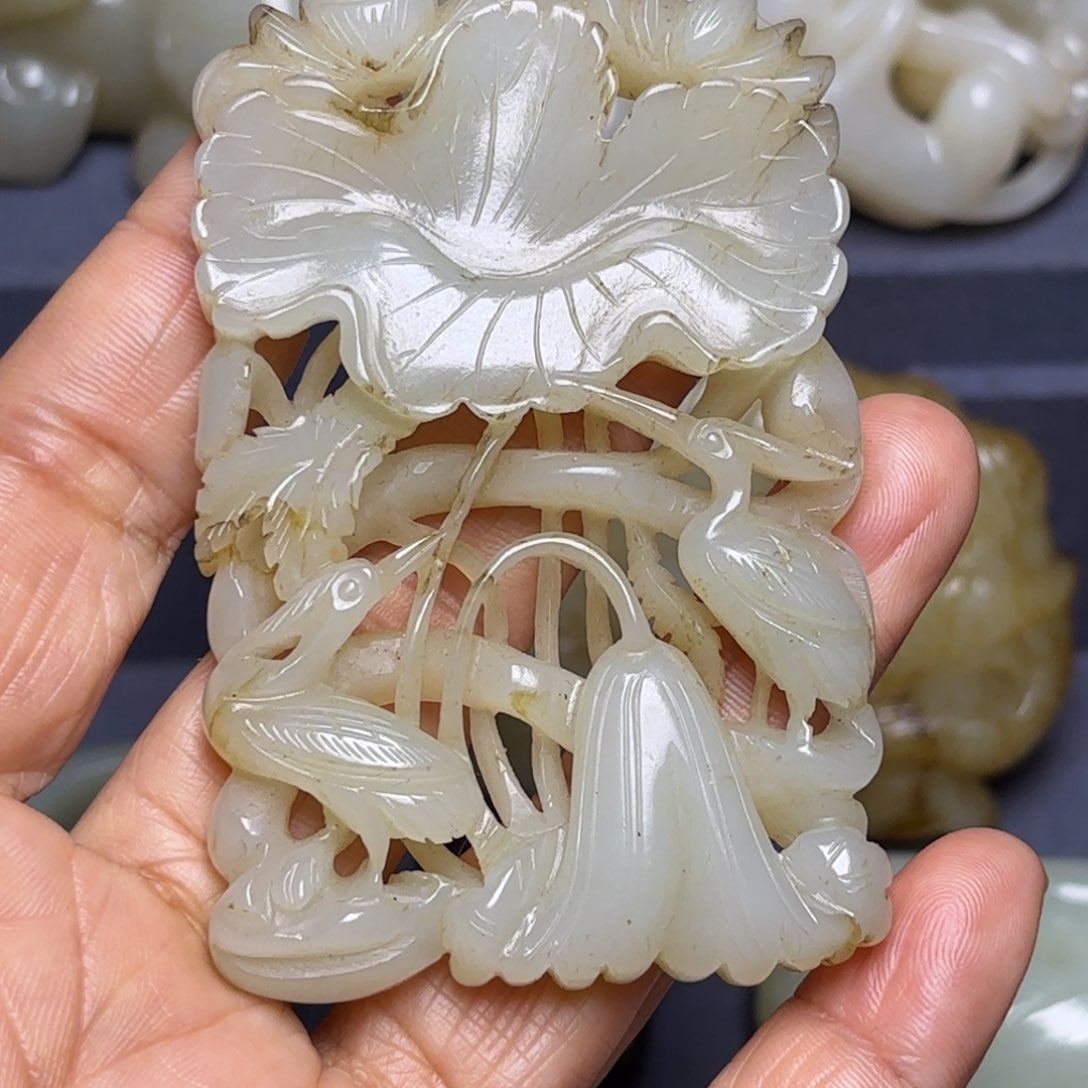 和田玉（糖玉）挂件未镶嵌~***涂