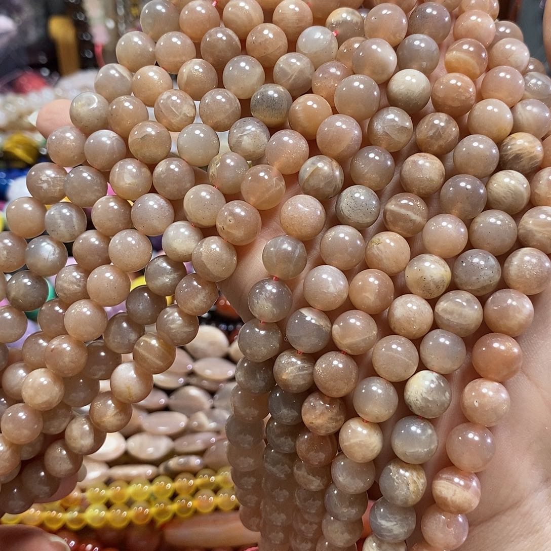 玛瑙/玉髓未镶嵌珠宝半成品太阳一条卡10mm