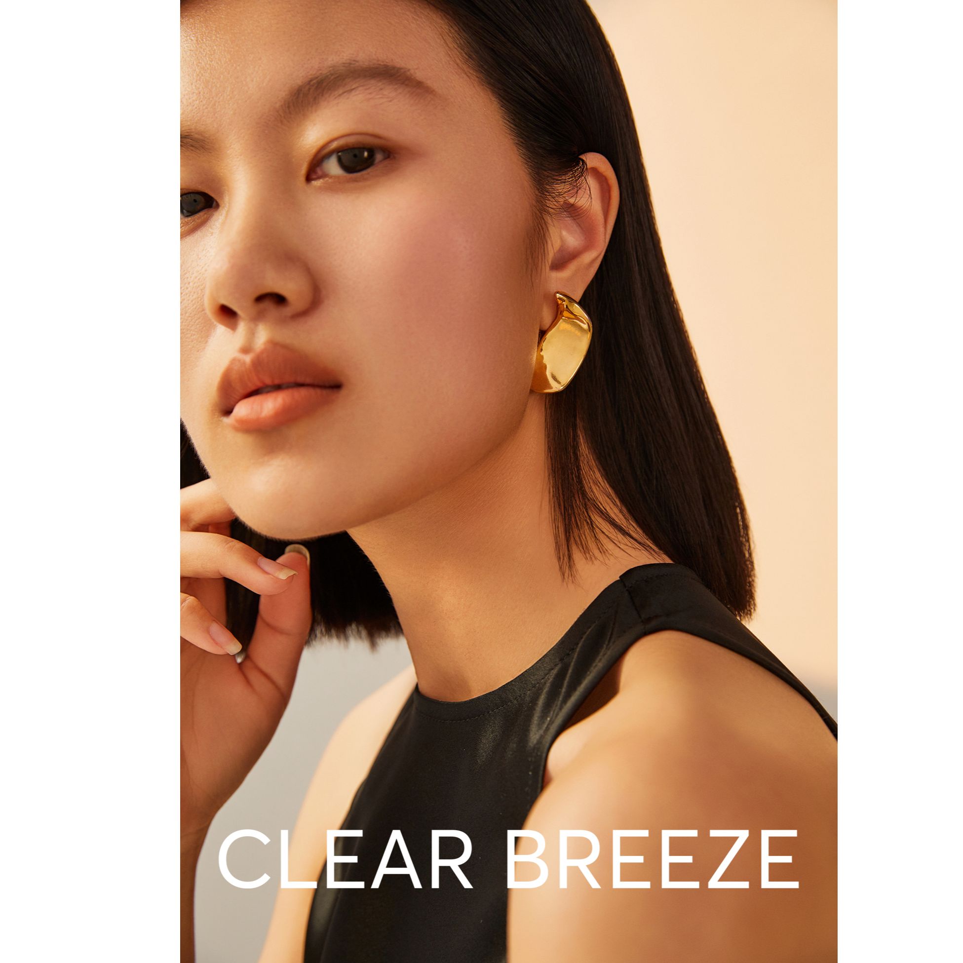 铜合金耳饰 简约时尚异形耳环百搭气质轻奢金属感耳饰522189201