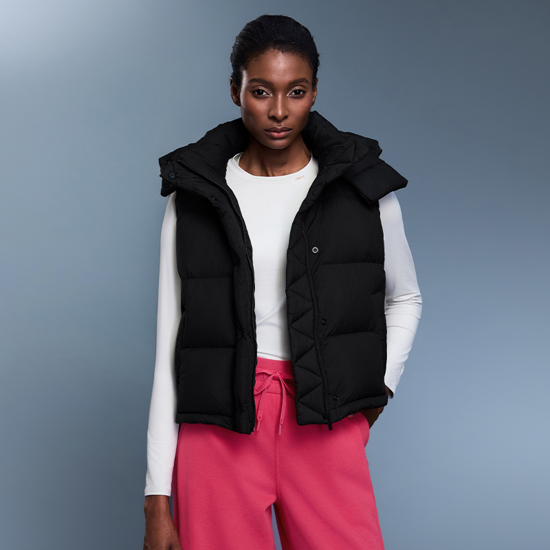 lulu露露同款女保暖运动风拉链连帽短款轻薄男士立领秋冬