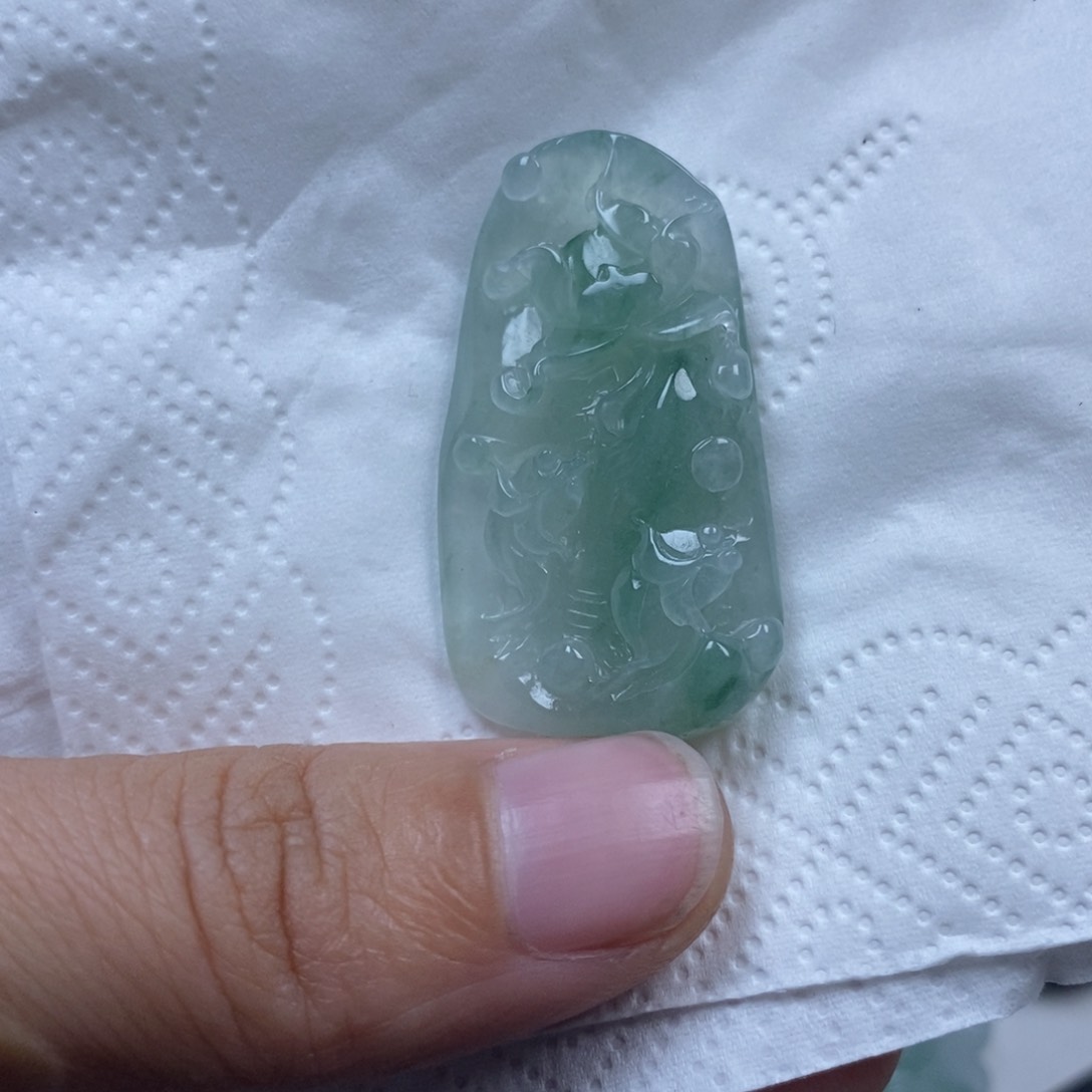 颈饰未镶嵌翡翠青*翡翠