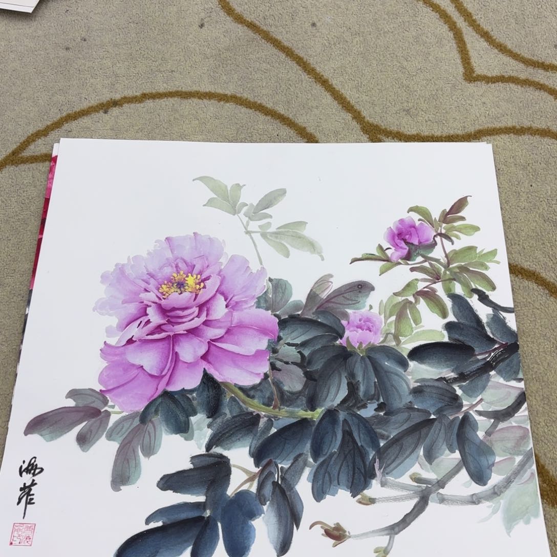 国画曹海飞斗方李欣主播