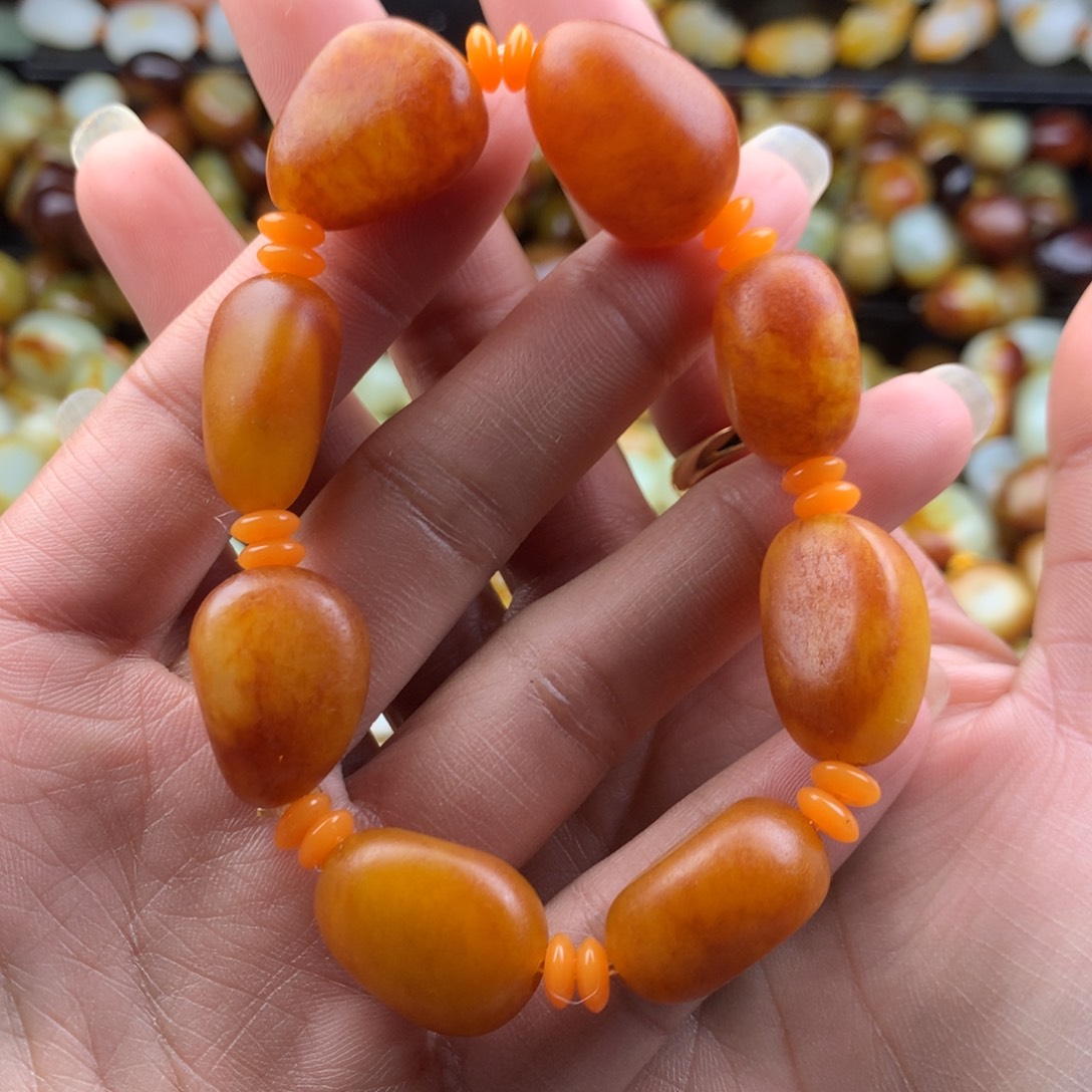 和田玉未镶嵌手链