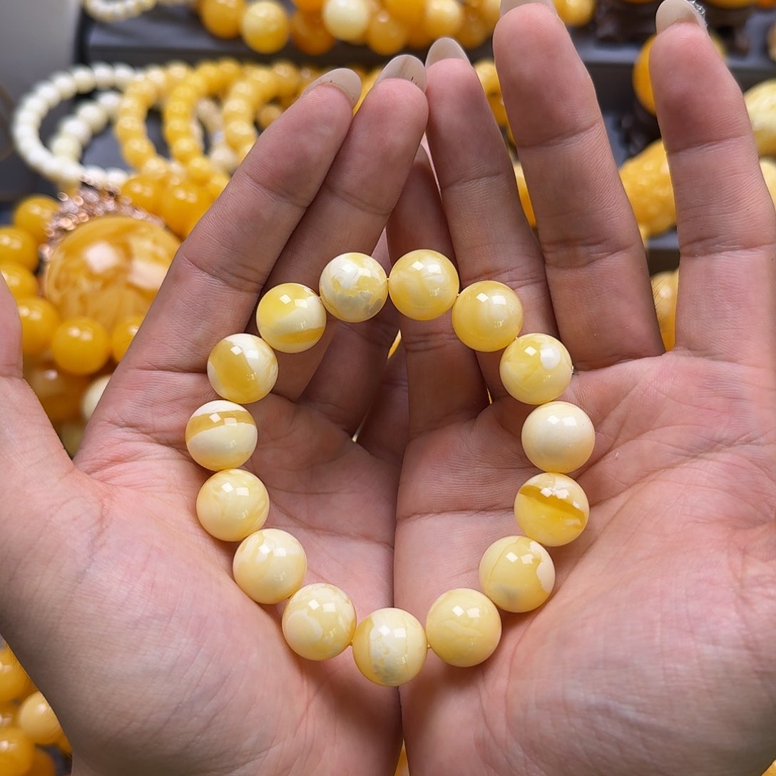未镶嵌琥珀珠宝奇石同料15mm