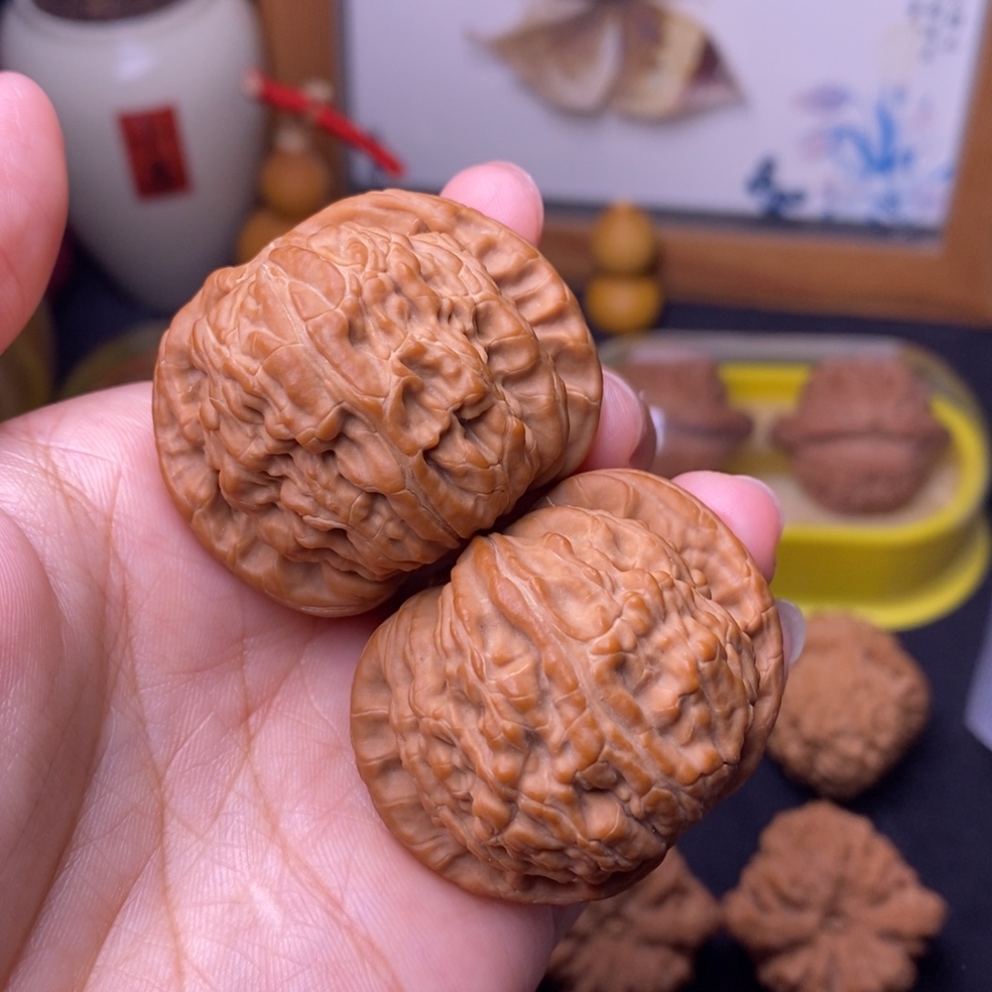 文玩核桃把件41.5白狮子