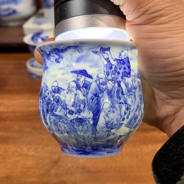 晓竹窑青花十八罗汉