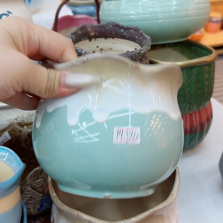 有孔，满10元发货多肉陶瓷花盆
