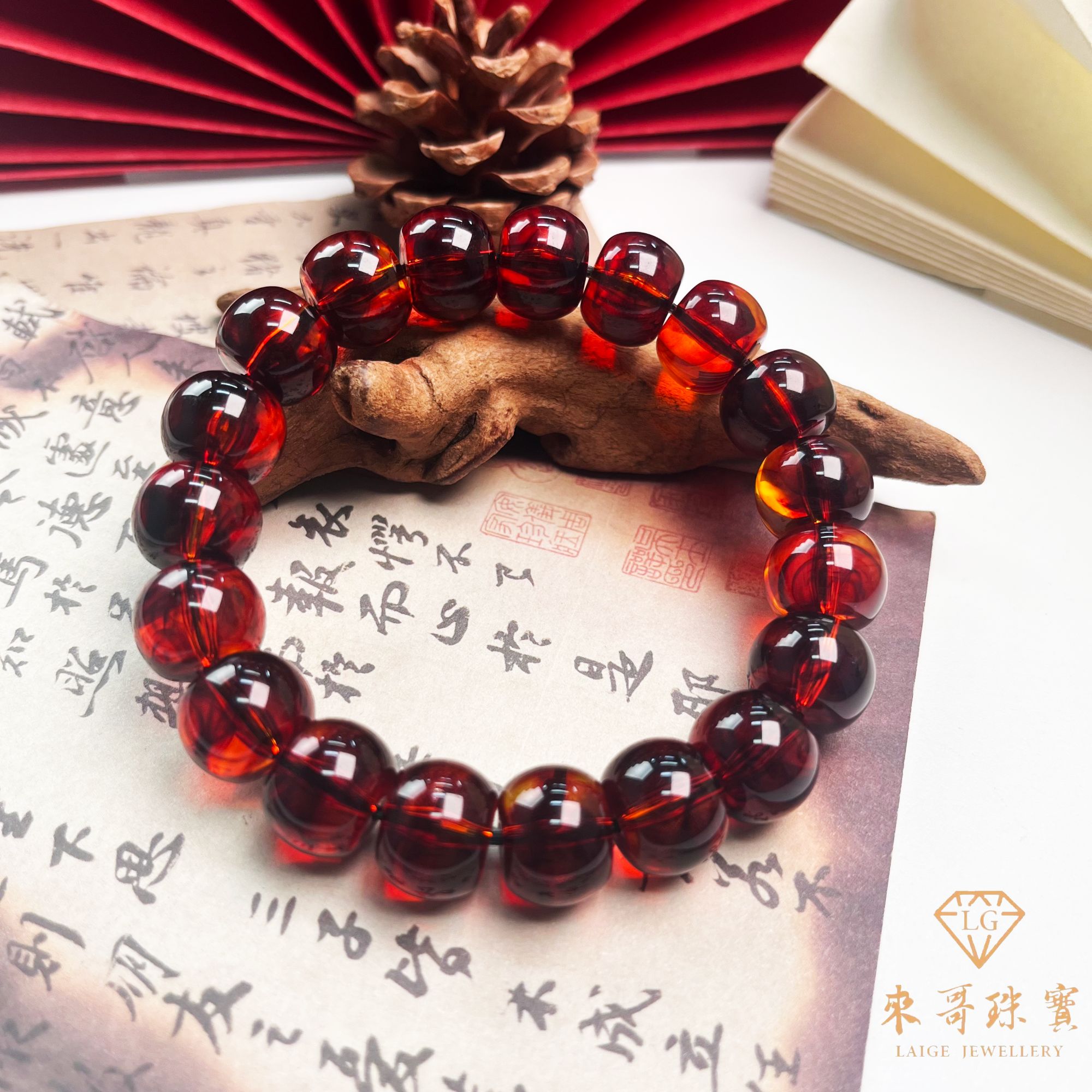年终狂欢【来哥珠宝】血药灵草泊车轮珠手串K11mm