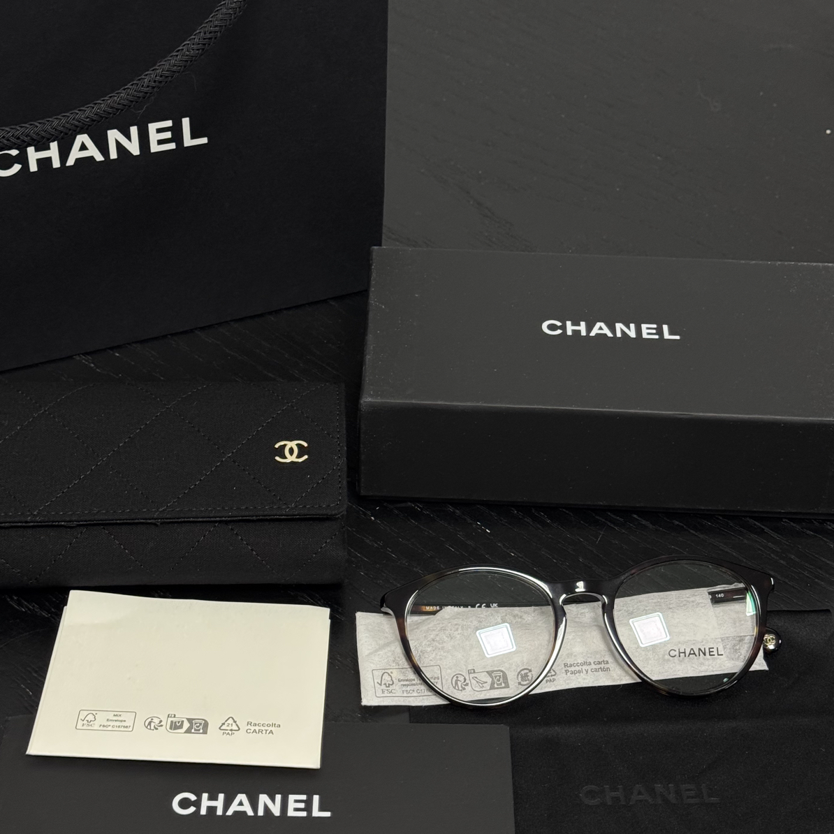 未使用 Chanel/香奈儿 Chanel玳瑁平光镜 有包装 可送礼