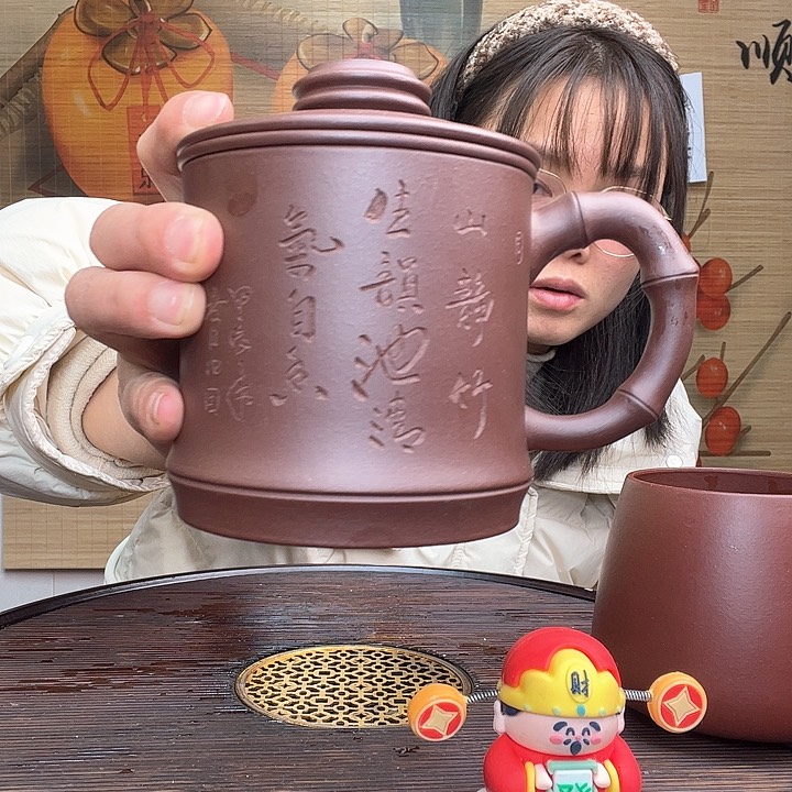 紫砂茶杯原矿紫砂杯